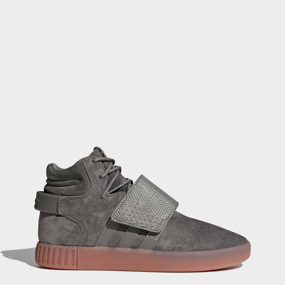 Adidas Tubular Invader Strap - Originals γυναικεια - Γκρι/Γκρι/Ροζ,Μέγεθος: EU 36 – 54 2/3 (162DRNSJ